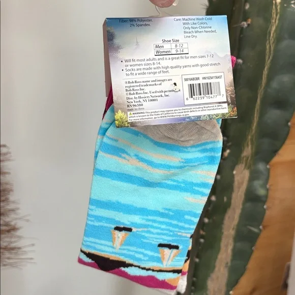 Bob Ross Socks Joy of Painting NWT Unisex - Picture 7 of 10